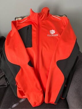 Orange and Black Performance Full-Zip Jacket